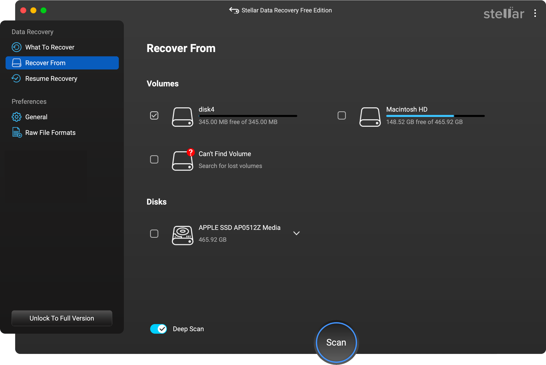 Scan Storage Drive
