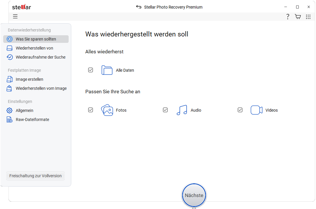 Dateityp auswählen